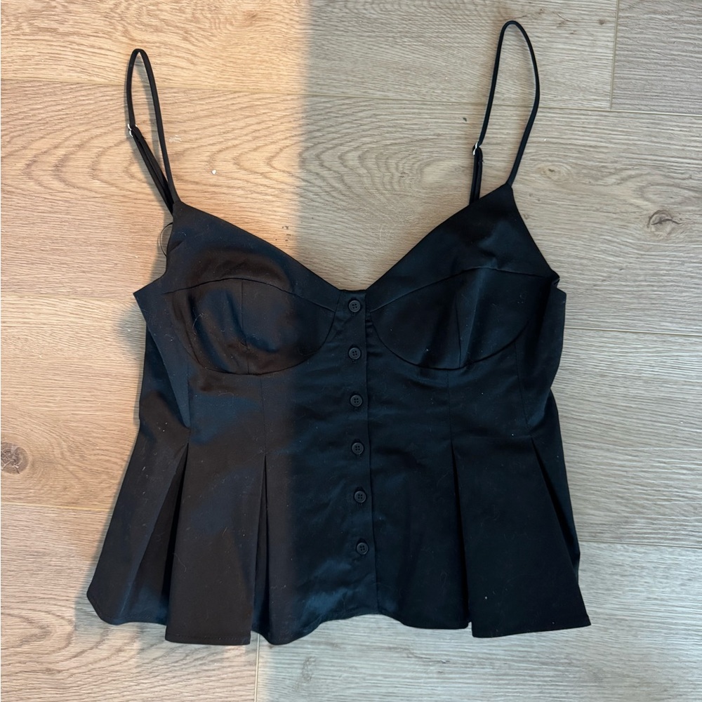 NWT: bustier peplum top